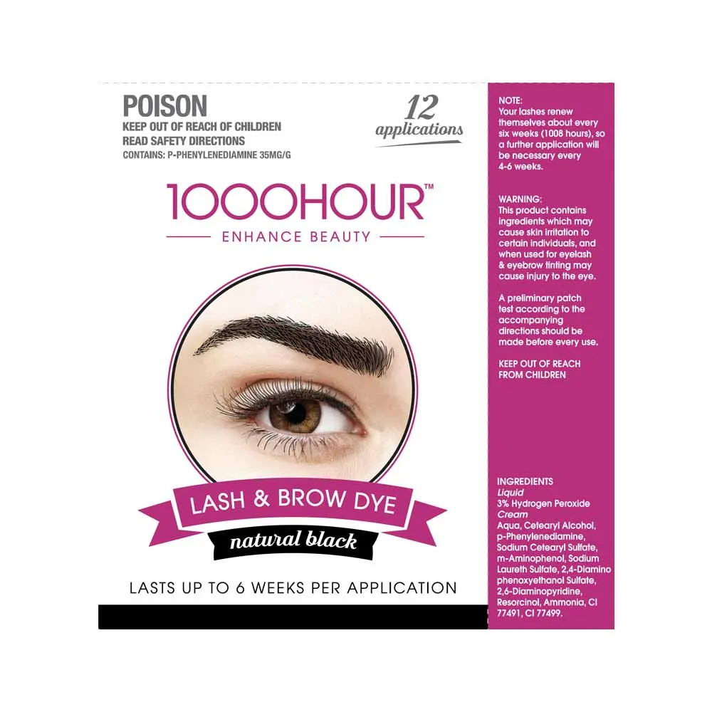 1000 Hour Lash & Brow Natural Black Dye Kit