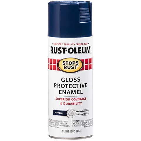 12 OZ Stops Rust Protective Enamel Spray Paint - Gloss Navy Blue