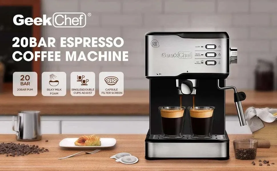 20 Bar Espresso Machine with Milk Frother