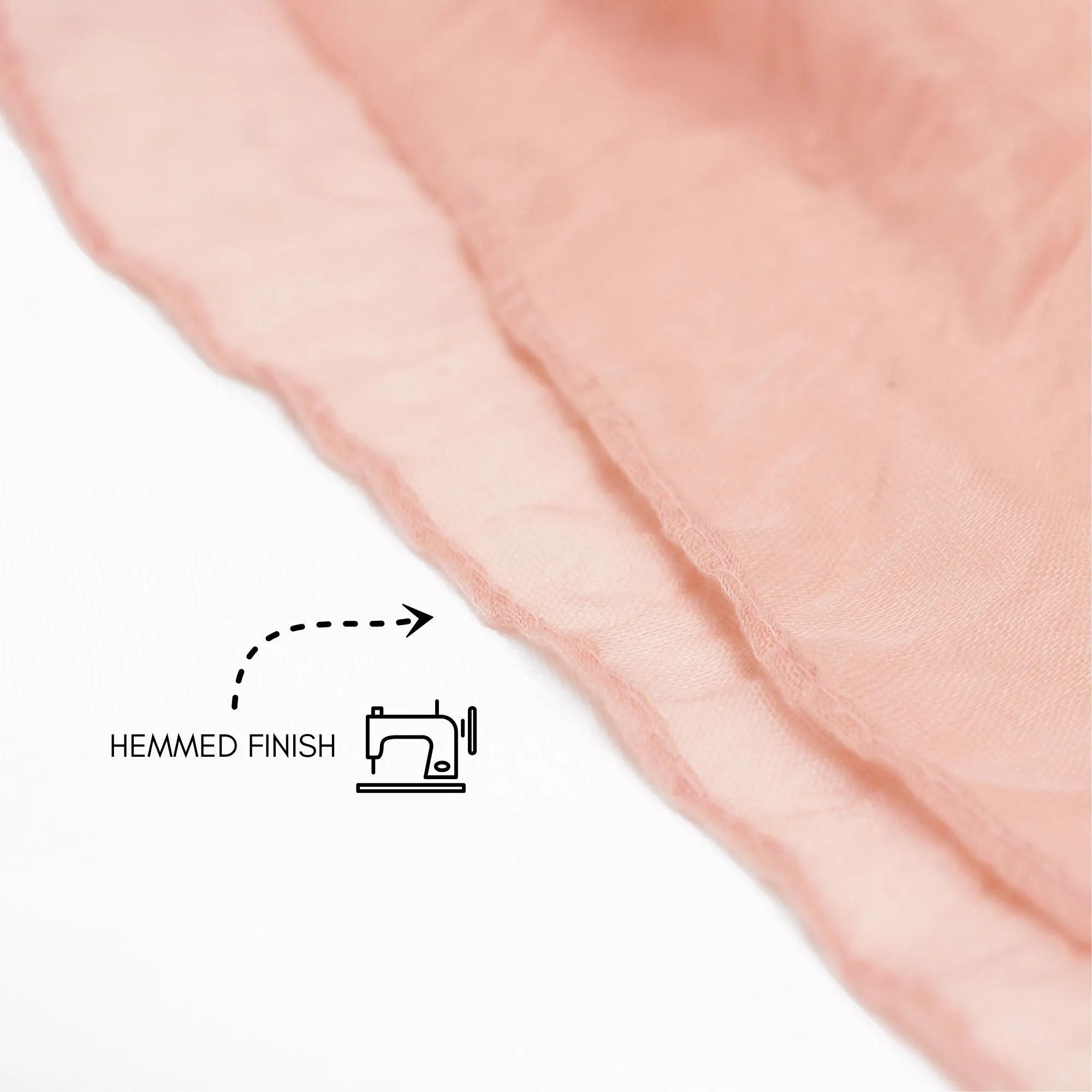 35 in X 10 ft Gauze Cheesecloth Table Runner Blush
