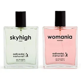 Adiveda Natural Skyhigh & Womania For Men & Women Combo Eau de Parfum - 200 ml