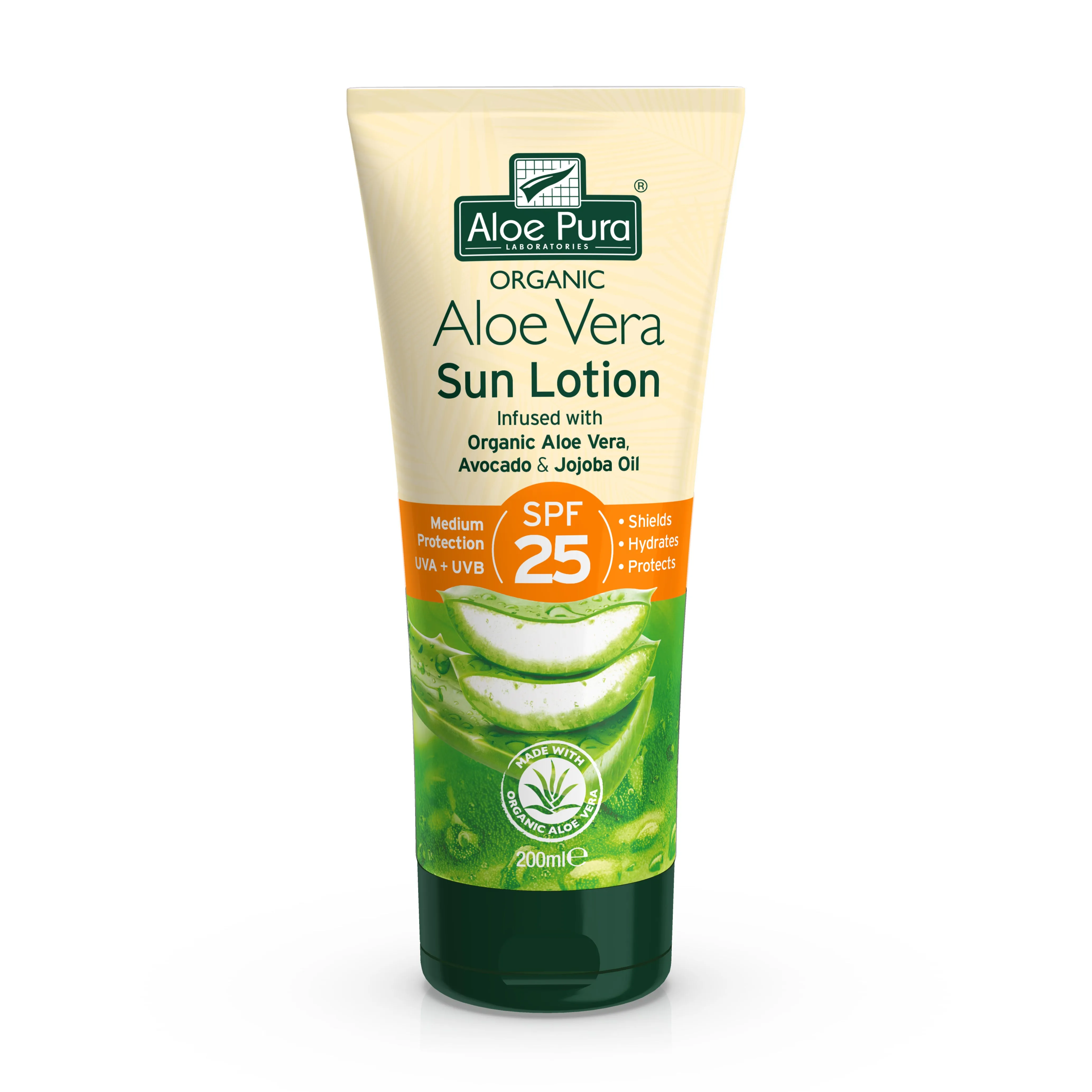 Aloe Pura Aloe Vera Sun Lotion, SPF 25, 200ml