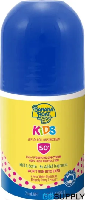 Banana Boat Kids Roll On Sunscreen SPF 50  75ml