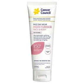 Cancer Council Face Day Wear Moisturizer Face & Body SPF 50  150ml