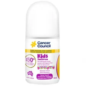 Cancer Council Kids Sunscreen SPF50  Roll On 75ml