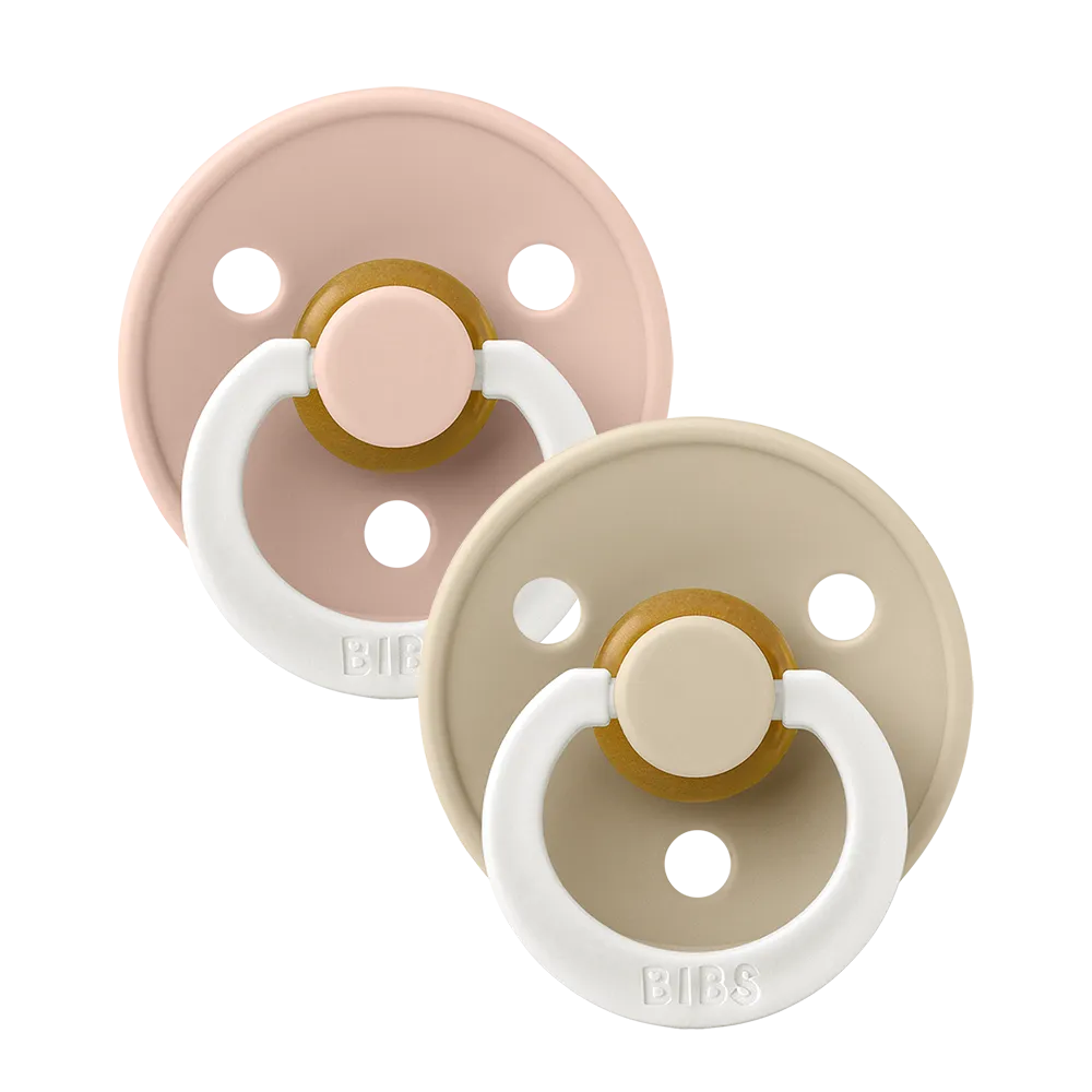 Colour Natural Rubber Latex Pacifier 2 pack | Blush Glow / Vanilla Glow