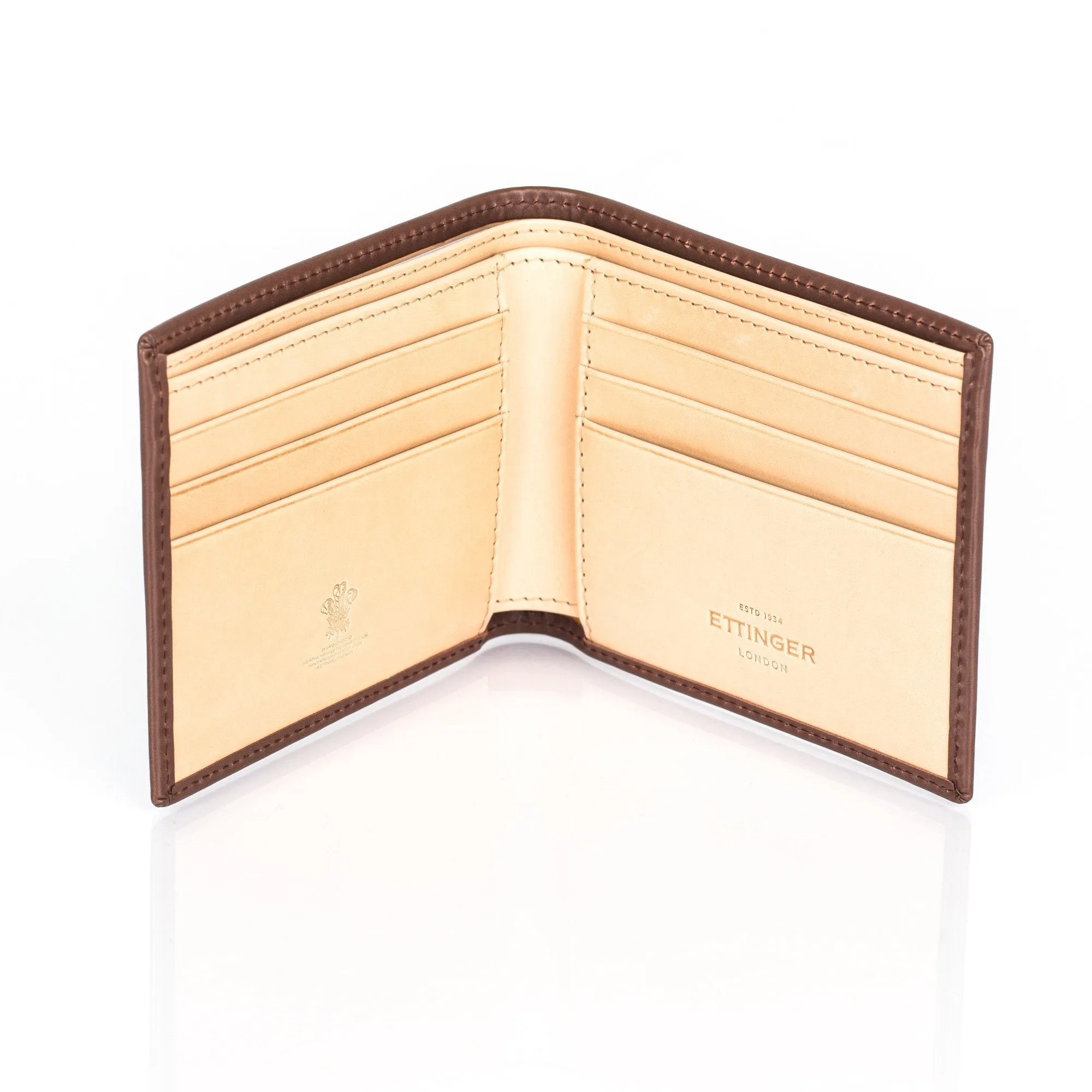 Ettinger Saint Crispin Billfold Leather Wallet with 6 CC Slots