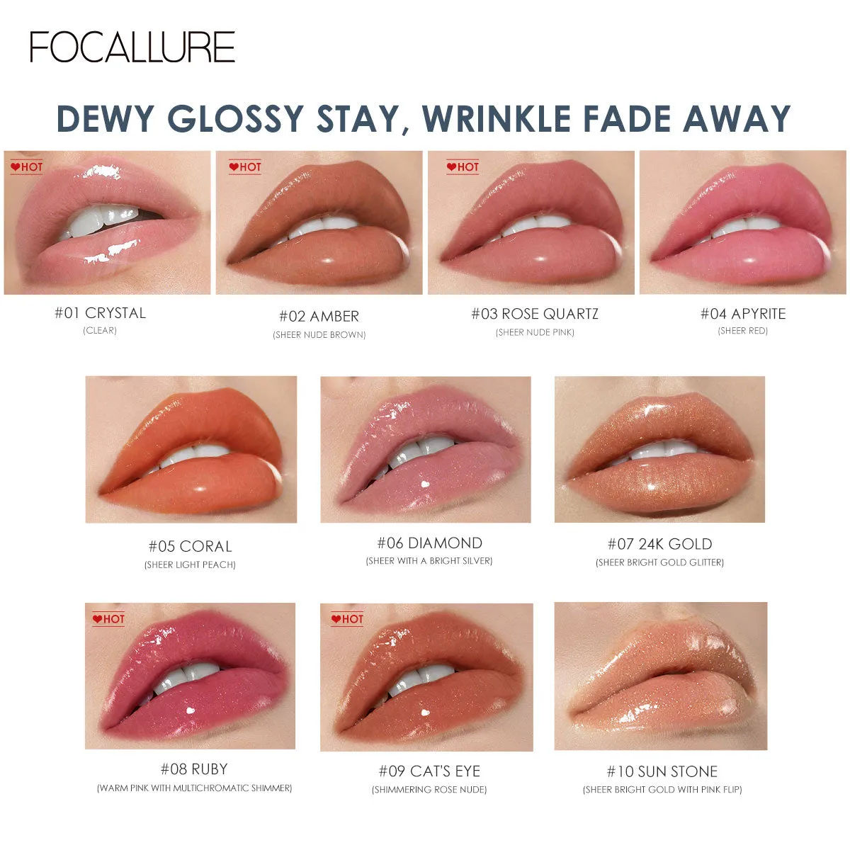 High Shine Lip Gloss Plumpmax Nourish Smooth Non-Sticky Formula Lipgloss