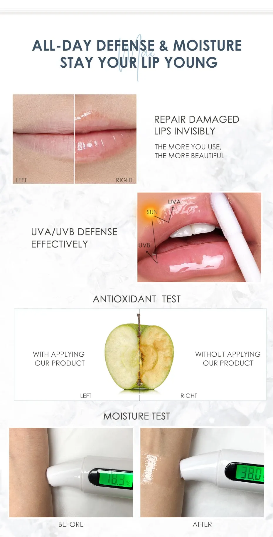 High Shine Lip Gloss Plumpmax Nourish Smooth Non-Sticky Formula Lipgloss