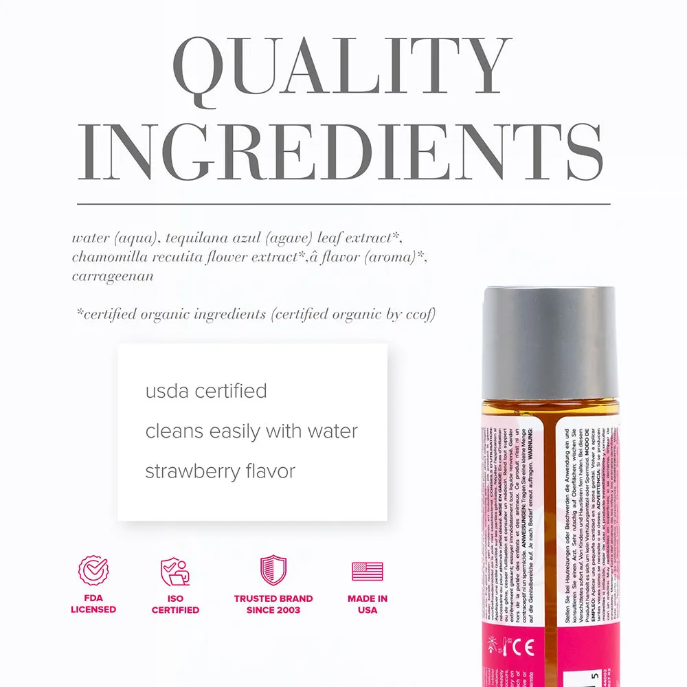 JO NaturaLove Organic Strawberry Fields Flavored Water-Based Lubricant 4 oz.
