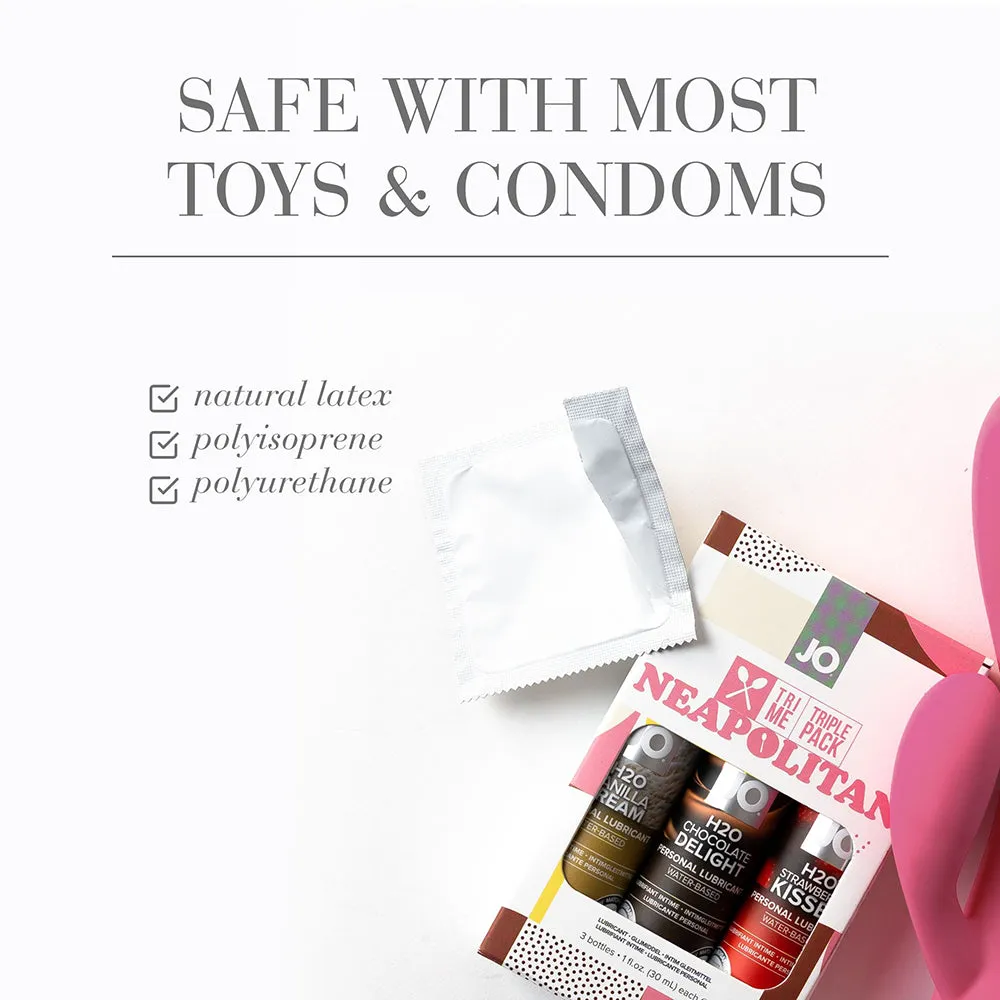 JO Tri Me Triple Pack Neapolitan Flavored Water-Based Lubricant 3-Pack