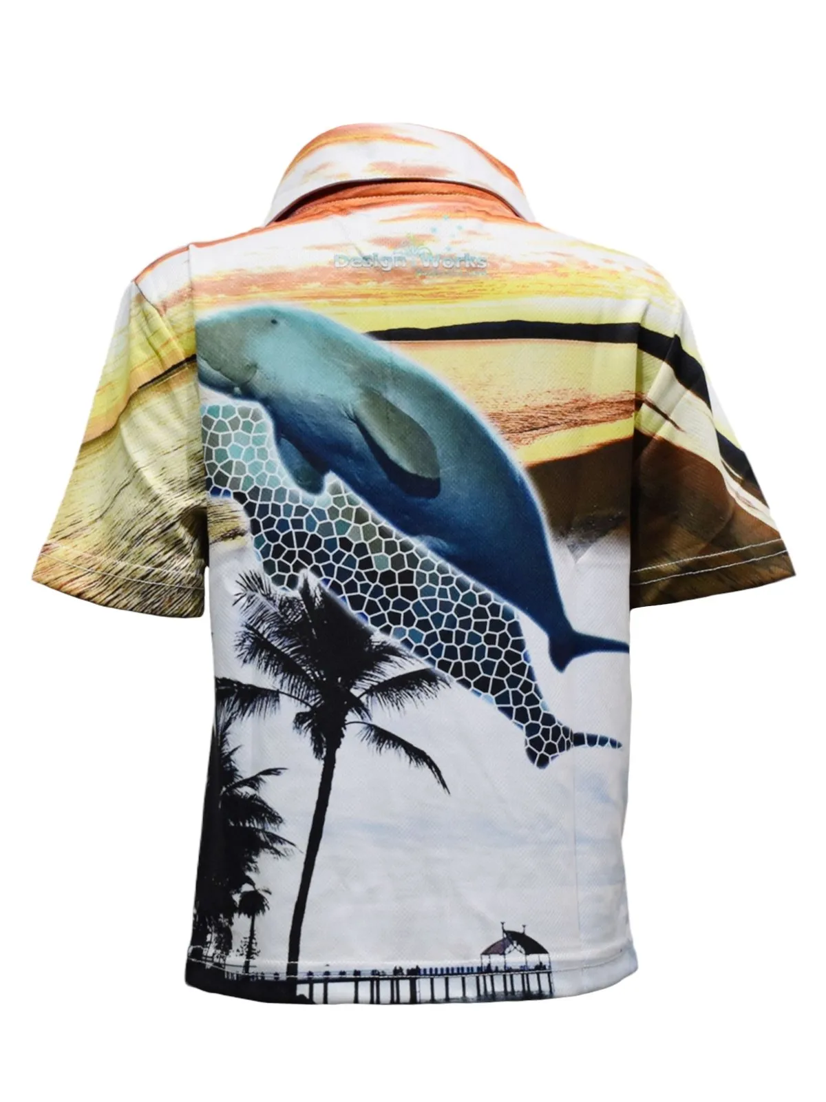 Kids UV Protective Fishing Shirt - Big Turtle