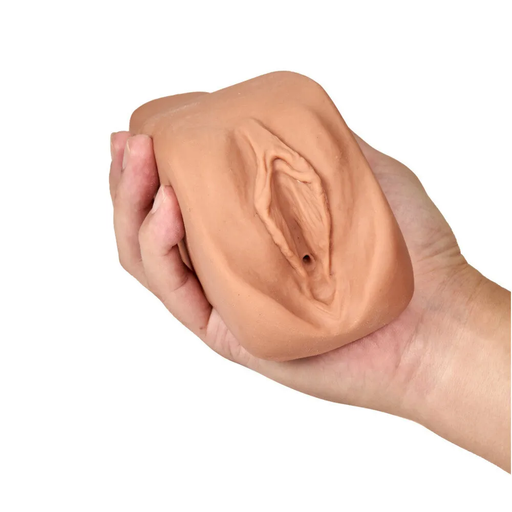 M Elite Soft   Wet Renata Vagina Stroker with Bullet Vibrator Tan