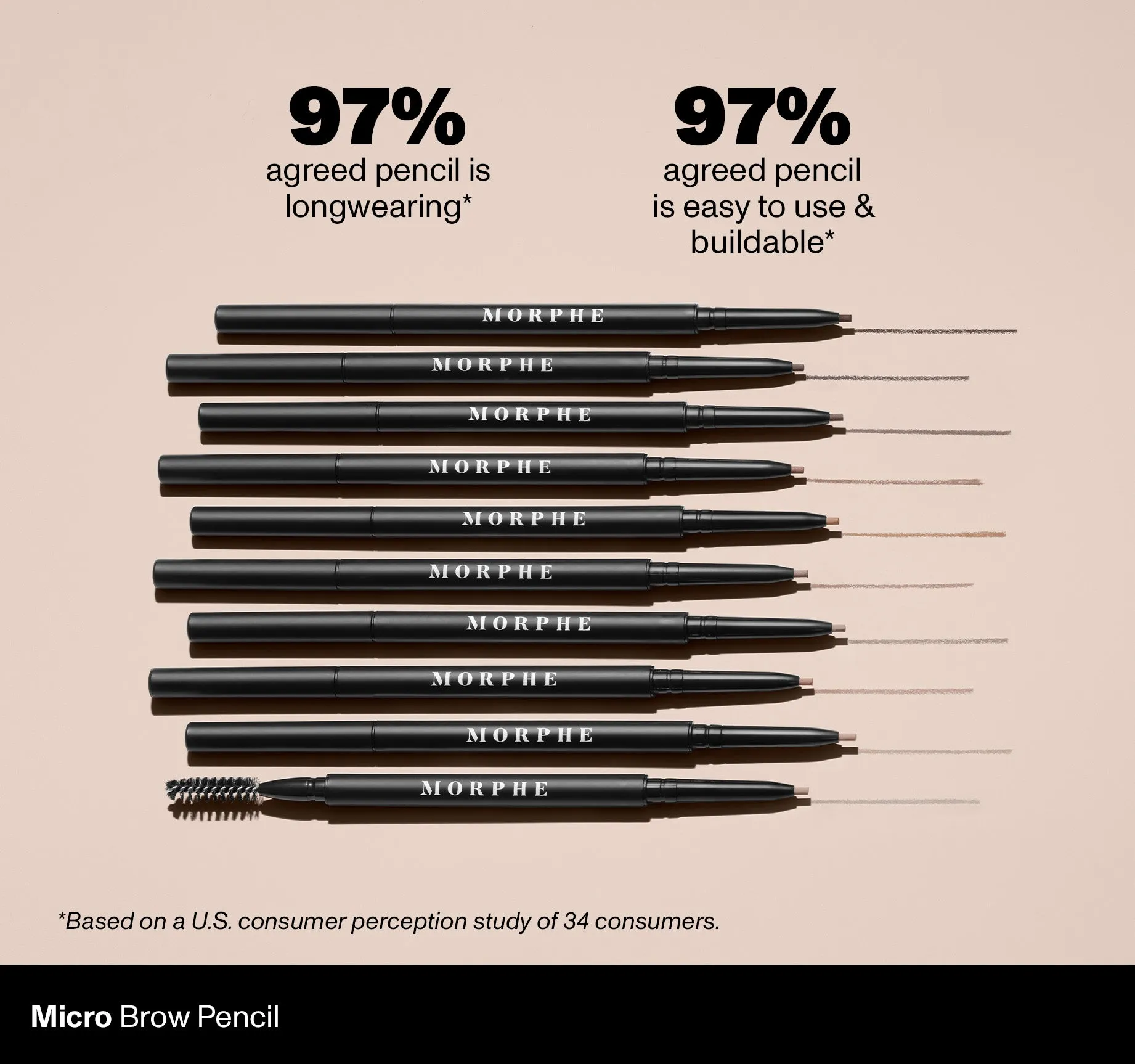 Micro Brow Dual-Ended Pencil & Spoolie - Mocha