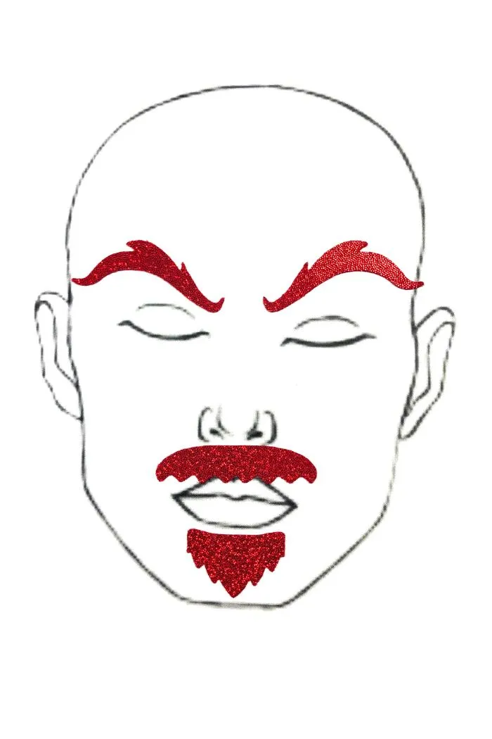 Red "Rugged" Facial Fashion Kit