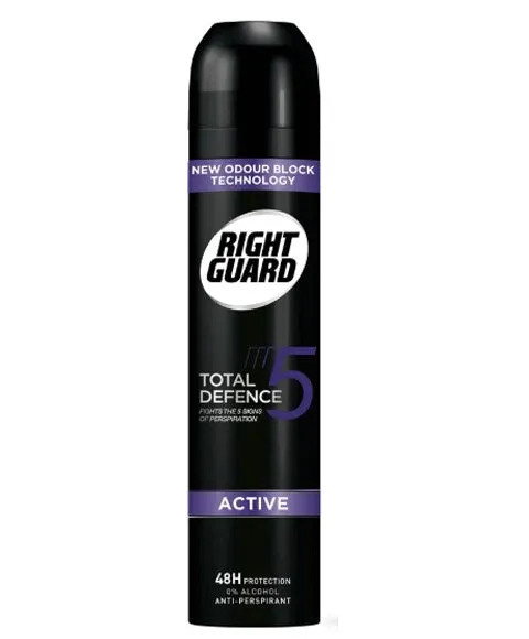 Schwarzkopf Right Guard Total Defence 5 Active 48H Protection Anti Perspirant - 250ml