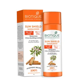 Sun Shield Sandalwood 50 SPF Suncreen Lotion--120ml