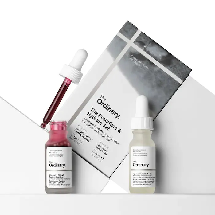 The Resurface & Hydrate Set with Hyaluronic Acid   AHA