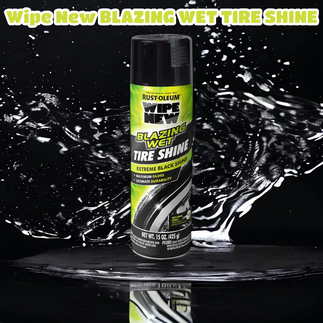 Wipe New BLAZING WET TIRE SHINE, 15 fl. oz.